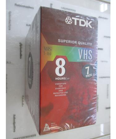 TDK VHS T-160 8 Hours 7 Pack