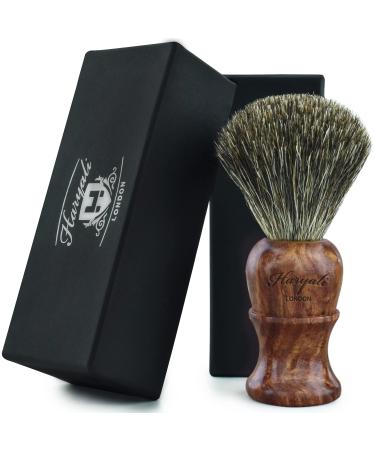 Haryali London shaving brush - Legal razor made of wood - shaving brushes roof hair real - Premium roof hair brush for razor plane shave - a perfect shaving brush to match your shaving plane brown