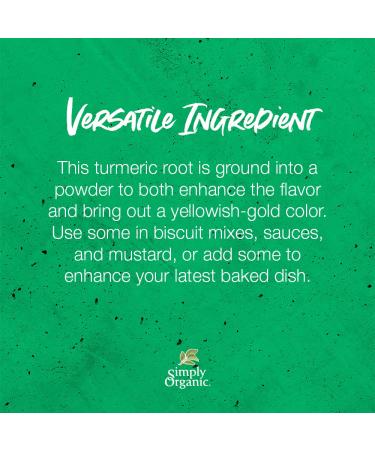 Certified Organic Simply Organic Ground Turmeric Root | 0.53 oz - Pure & Natural - Buy Online on GoSupps.com