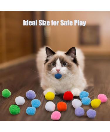Cat Interactive Toys Cat Ball Toy Toy Ball Launcher with 100pcs Soft Pom Pom Balls Cat Fetch Toys for Indoor Exercise Pet Chasing Training Toys - Buy Online on GoSupps.com