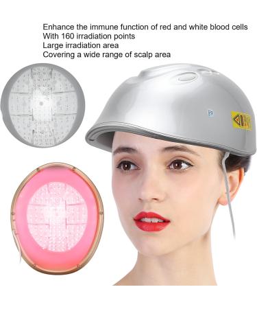 Hair Regrowth Helmet 100 240V 160pcs Red LCD Head Hair Growth Helmet Hair Loss Treatment Device Therapy Cap Silver for Men and Women(UK) - Buy Online on GoSupps.com