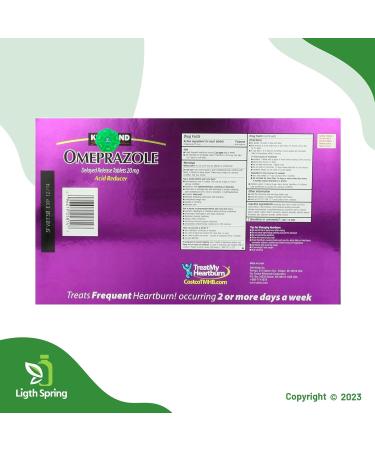 Omeprazole 20 mg Delayed Release Tablets - 42 Count Acid Reducer | A to Z Better Light & Spring Guide - Buy Online on GoSupps.com