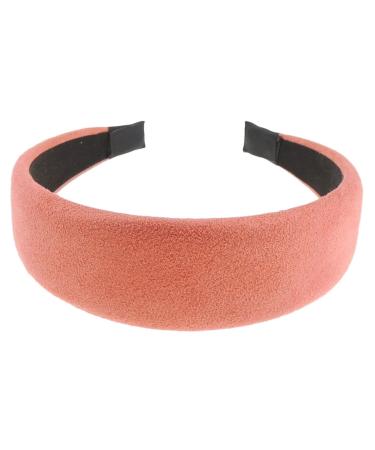 Ladies Wide Suede Look Slightly Padded Fashion Headband Alice Band (Burnt Orange)