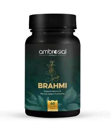 Bacopa Monnieri Brahmi Capsules - 500mg 120 Tablets | | Bacopa Extract | Non - GMO | Gluten & Allergen Free | Brain Supplement | 100% Natural Ingredients | By Ambrosial 60 count (Pack of 2) - Buy Online on GoSupps.com