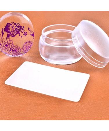 Bodhi2000 Transparent Nail Stamp Set | Silicone DIY Nail Art Stamping Scraper for Perfect Manicure - International Shipping Available - Buy Online on GoSupps.com