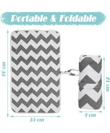 Wendergo Portable Nappy Changing Mat - Waterproof Foldable Diaper Pad for On The Go and Home - 60x35cm (Grey) - Buy Online on GoSupps.com