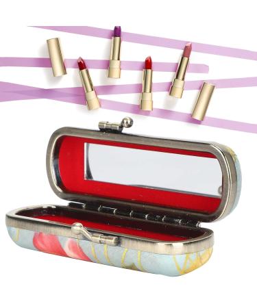 Portable Lipstick Holder with Mirror | Mini Lipstick Case for Women | Stylish Lip Gloss Etui | Lipstiftetui for Travel - Buy Online on GoSupps.com