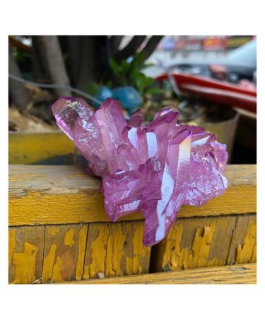 Natural Crystal Rough 85g Bonito roxo chama Aura Cristal de quartzo Cluster Specimen
