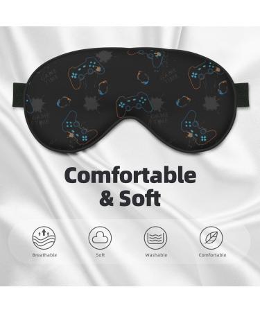 Buy Game Time Print Sleep Eye Mask - Soft Eye Cover & Blindfold for Travel & Night Sleeping | International Shipping Available - Buy Online on GoSupps.com
