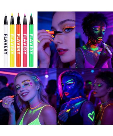  ZYHDFH Set of 8 UV eyeliner pencils - Waterproof - Fluorescent colors - Washable - Matte liquid eyeliner - For everyday use and for special occasions Christmas - Buy Online on GoSupps.com