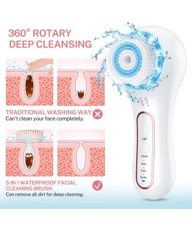 Misiki Electric Facial Cleansing Brush â€“ Waterproof, Rechargeable, Exfoliating with 3 Modes & 5 Brush Heads - Buy Online on GoSupps.com