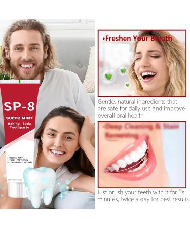 SP-8 Ultra Whitening & Probiotic Toothpaste - Fresh Breath & Deep Cleaning Care 100g | International Shipping Available - Buy Online on GoSupps.com