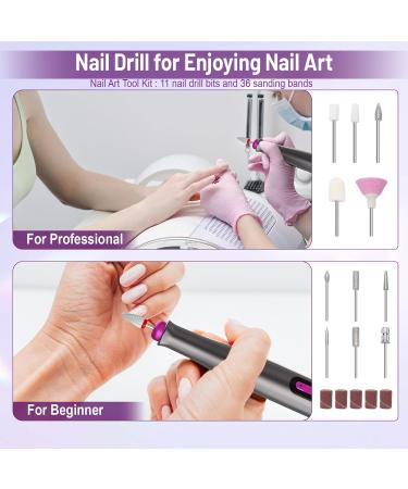 Professional Cordless Electric Nail Drill - 35000RPM Acrylic Nail Kit for Manicure & Pedicure | Nail Polish Remover & Grinder - Buy Online on GoSupps.com