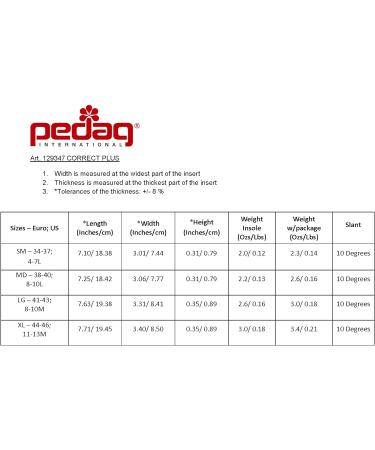 Pedag Correct Plus Wedge Insoles | German Manual Work 3/4 Length Orthopedic Footbed Vegetable Tanned Leather Size 37-40 EU | Comfort for Overpronators - Buy Online on GoSupps.com