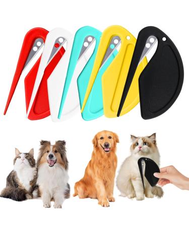 5 pieces of knot comb tool Pet Knotting Comb hair removal tool hair removal comb for cat dog pet combs pet needs to remove matted hair color - Buy Online on GoSupps.com