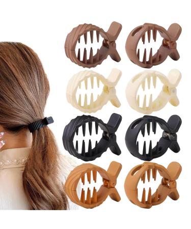 8 PCS Matte Ponytail Buckle Hair Clip Hair Clips High Ponytail Claw Clip Nonslip Hair Accessories for Women Thick Long Hair
