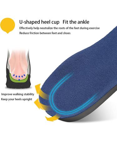 Arch Support Insoles for Men & Women - Orthotic Relief for Plantar Fasciitis Flat Feet & High Arches - Fits Sneakers & Work Boots (Sizes 9.0-10.5 - Buy Online on GoSupps.com