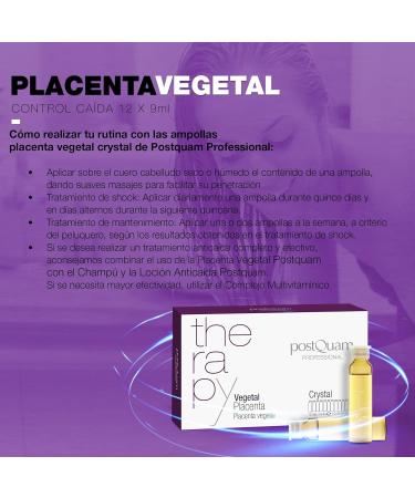 Postquam Plant Placenta Hair Ampoules - Stimulate Growth & Prevent Hair Loss | 12 x 9ml Glass Ampoules - Buy Online on GoSupps.com