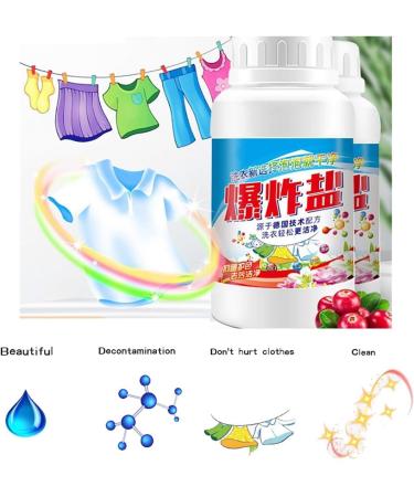 200g Active Explosive Salt Clothing Cleaning Powder for Decontamination Explosive Salt Laundry Detergent Powder Color Bleaching Powder Household Bleaching Powerful Cleaning Agent (1 Pcs) - Buy Online on GoSupps.com