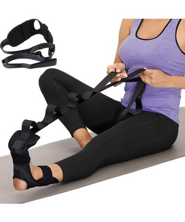Dexmar Foot and Calf Stretcher - Stretching Strap for Plantar Fasciitis  Physical Therapy  Drop Foot  Heel Spurs  Cramp Achilles Tendonitis and Hamstring  Leg Stretcher Strap & Yoga Strap for Fitness
