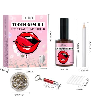 DIY Tooth Gemstone Set | Tooth Jewelry Kit with Glue | Reflective Tooth Decoration Gems - Buy Online on GoSupps.com