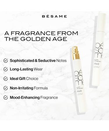 BESAME COSMETICS - Decades of Fragrance -1960 Womens Perfume Vintage Inspired Eau de Parfum in Retro Perfume Bottle Florals Citrus and Spice - 9mL Vintage Atomizer - Buy Online on GoSupps.com