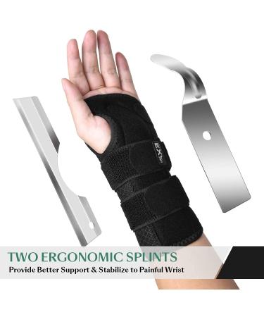 HeyBrace Adjustable Wrist Support Brace for Carpal Tunnel - Removable Metal Splint - Relieve Wrist Pain - Left Hand Size L - Buy Online on GoSupps.com