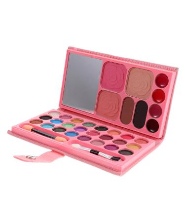 FOMIYES 6pcs 33 Makeup Palette Eyeshadow Toys for Baby Makeup Bag Pink Girls Eye Shadow Set Child Folding