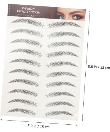 Beavorty 36 pcs eyebrow stickers waterproof stickers imitation ecological Eyebrow Tattoos Stickers post 3d 1 count (Pack of 1) Blackx3pcs - Buy Online on GoSupps.com