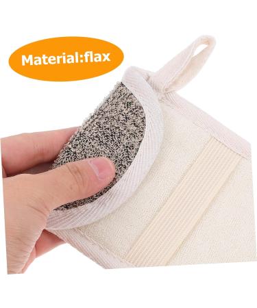 VINTORKY 3pcs Handmade Soap Storage Bag Face Soap Bath Sponges Shower Soap Holder And Acid Soap Black Flax - Buy Online on GoSupps.com