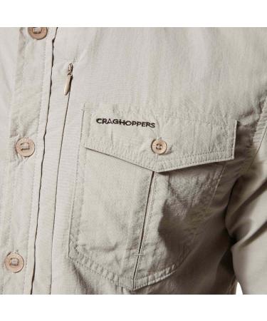 Craghoppers Men's NosiLife Adventure II Long Sleeved Shirt - Sun & Insect Protective - Black Pepper (CMS605) - International Shipping Available - Buy Online on GoSupps.com