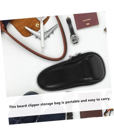 FRCOLOR PU Leather Shaving Bag - Travel Storage for Barber Clippers & Grooming Essentials - Anti-Stress Men's Shaver Pocket - Buy Online on GoSupps.com