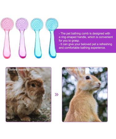 POPETPOP 4pcs Pet Hair Comb Hamster Hair Grooming Cleaning Brushes Pet Animal Bathing Brushes for Guinea Pig Chinchilla Ferret (Random Color) - Buy Online on GoSupps.com