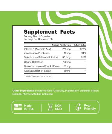 Vital Vitamins Vegan Collagen Booster Capsules + Colostrum Capsules Supplement - Buy Online on GoSupps.com