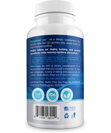 Night (60 Caps) | Natural Tinnitus Relief Supplement for Sleep | Eases Nighttime Ear Ringing and Hearing Discomfort | Non-Habit Forming Sleep Aid 60 Caps (Pack of 1) - Buy Online on GoSupps.com