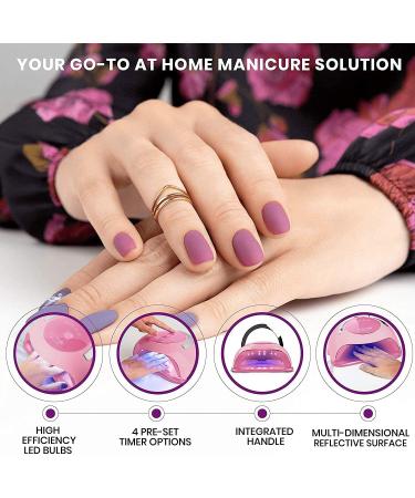 BELLANAILS Professional LED Gel Nail Lamp - 3X Faster Nail Polish Dryer for Home or Salon - 120W Curing Lamp with 4 Preset Times (Pink) - Buy Online on GoSupps.com