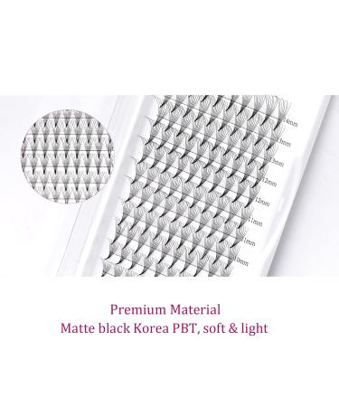 Professional D Curl 0.07mm 8D Volume Eyelash Extensions - Natural Long Cluster Lashes (8-14mm) - International Shipping - Buy Online on GoSupps.com