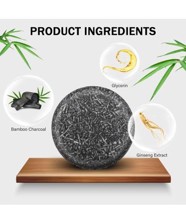 PHOGARY 2 Pieces Hair Shampoo Bar Hair Soap Different Fragrance Plant Essence Shampoo for Dry and Damaged Hair 100 g Rosemary + Bamboo Charcoal - Buy Online on GoSupps.com