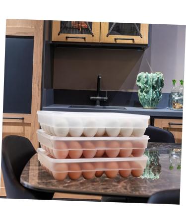 GLEAVI 34 Egg Preservation Box Egg Holder for Fridge Eggs Refrigerator Crisper Plastic Egg Tray re-usable - Buy Online on GoSupps.com