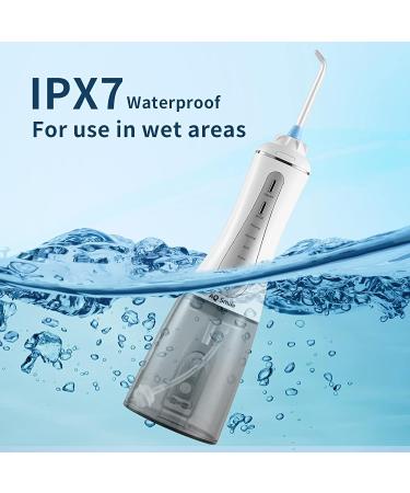 Wireless Tooth Cleaner & Water Flosser - 5 Modes 6 Nozzles USB-C Rechargeable IPX7 Waterproof 350ml Water Tank - Buy Online on GoSupps.com