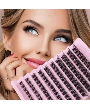 Lash Clusters 120Pcs DIY Individual Eyelash Extensions D Curl 8-16MM (#02) - Natural Look, Reusable, Home DIY - Buy Online on GoSupps.com