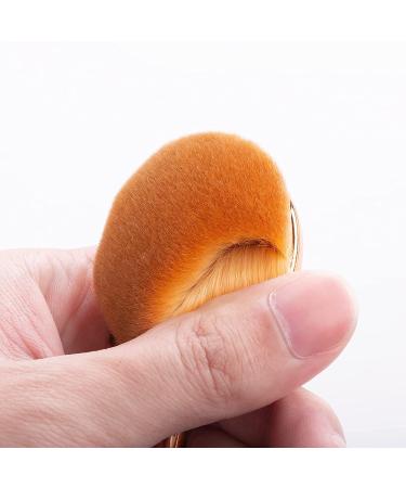 Yoseng Oval Foundation Brush Set - 5 Pcs Toothbrush Makeup Brushes for Flawless Liquid & Cream Application with Case - Buy Online on GoSupps.com