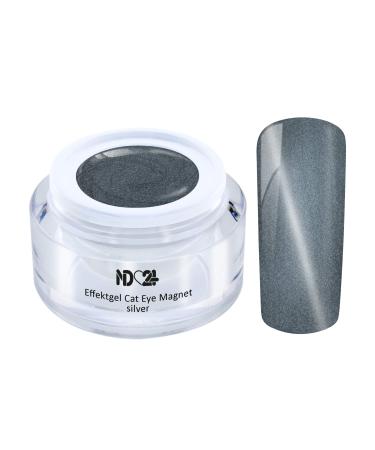 Uv Led Effect Gel Cat Eye Magnet Silver - Silver - Studio Quality - Made In Germany - 5ml