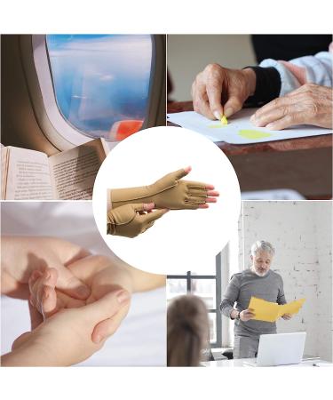 Isotoner Arthritis Compression Gloves - Camel, Small, Open Finger - 1 Pair - Buy Online on GoSupps.com