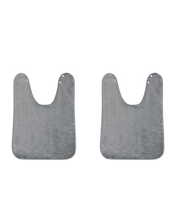 HACLEN Super Absorbent Adult Bibs for Men & Women 2 Pieces Adultbibs Reusable & Washable Adult Bibs for Eating Gray