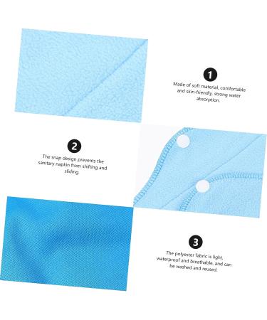 Doitool 6 Sets Blue Nursing Night Helpers Incontinence Bags - Washable Cloth Cushions for Postpartum & Menstrual Maternal - 30x18x0.6cm - Buy Online on GoSupps.com