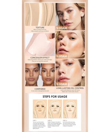 Julystar Makeup Moisturizer Repair Foundation Waterproof Long Lasting Concealer Liquid Foundation Beauty Makeup (06#) - Buy Online on GoSupps.com