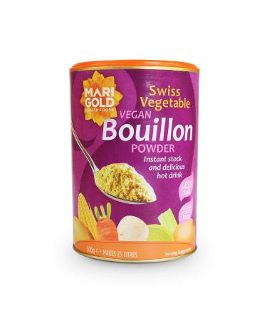 Marigold Foods Swiss Vegetable Bouillon Reduced Salt Family 500g Hot 500 g (Pack of 1)