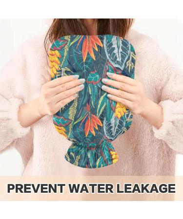 NAANLE Jungle Plants Hot Water Bottle 2L | Transparent Lid for Menstrual Cramps & Pain Relief | Hand & Foot Heat Therapy - Buy Online on GoSupps.com