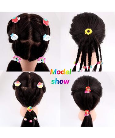 YASUNMI 24pcs Girls Elastic Hair Ties - Cute Cartoon Ponytail Holders for Kids, Toddlers, Teens - Hair Accessories for Girls - Buy Online on GoSupps.com